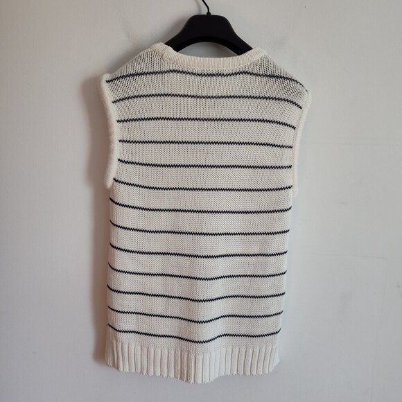 Ladies SZ S Madewell  White Linen Blend Vest - Picture 2 of 3